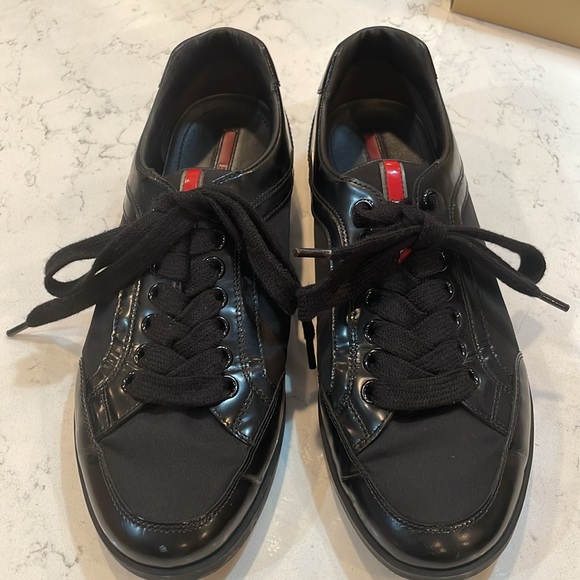 Men’s Prada black sneakers like new 40 - Picture 4 of 9